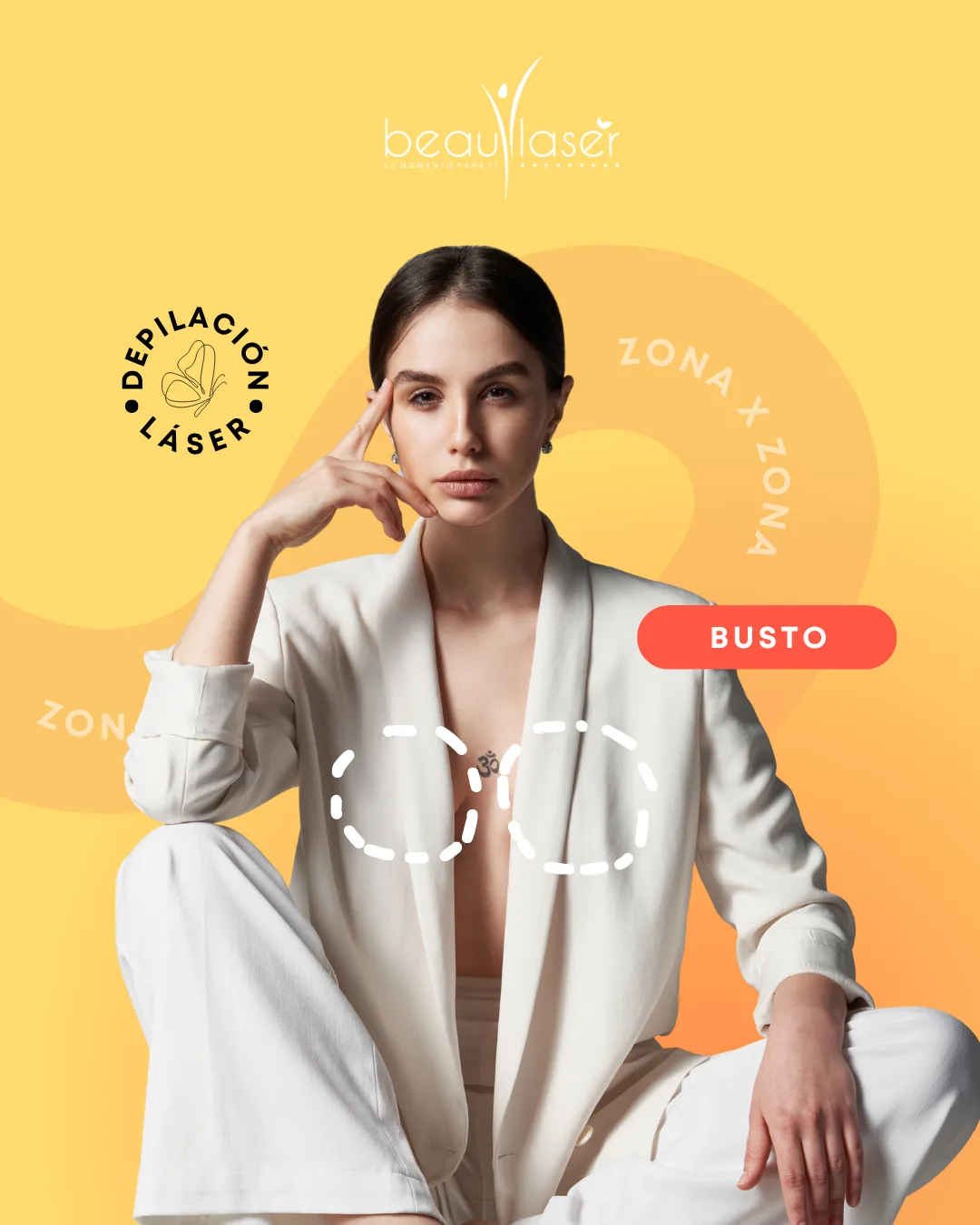 Depilación láser — busto